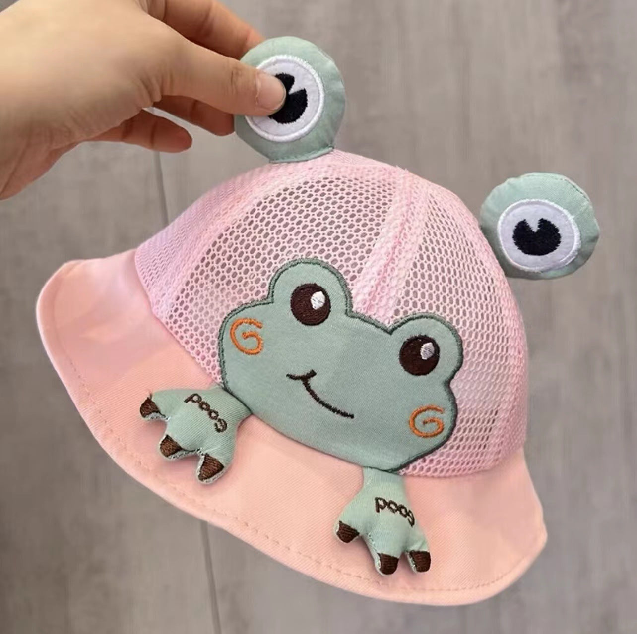 Wholesale Cotton Little Frog Baby Fisherman Hat