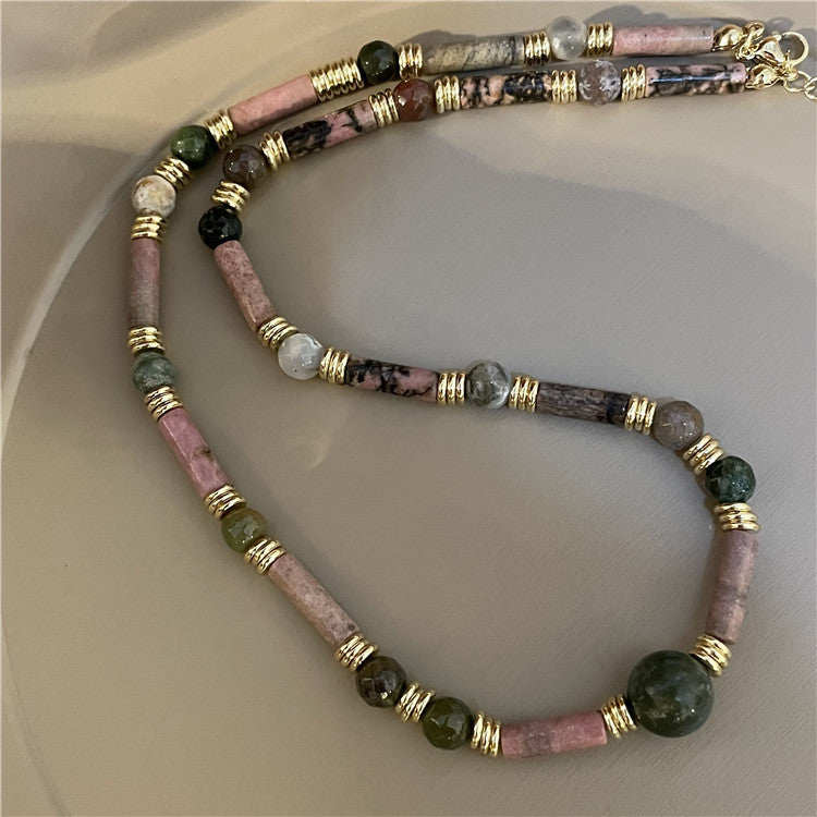 Collares De Cuentas De Ágata De Metal Étnico al por mayor