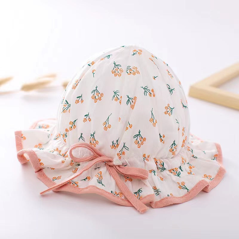 Wholesale Small Floral Cotton Kids Bucket Hat