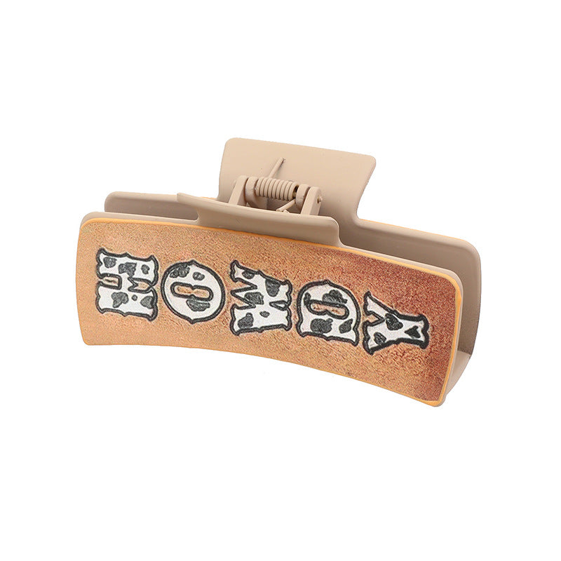 Wholesale Western Style MAMA Playing Cards HOWDY Leather Hair Clip