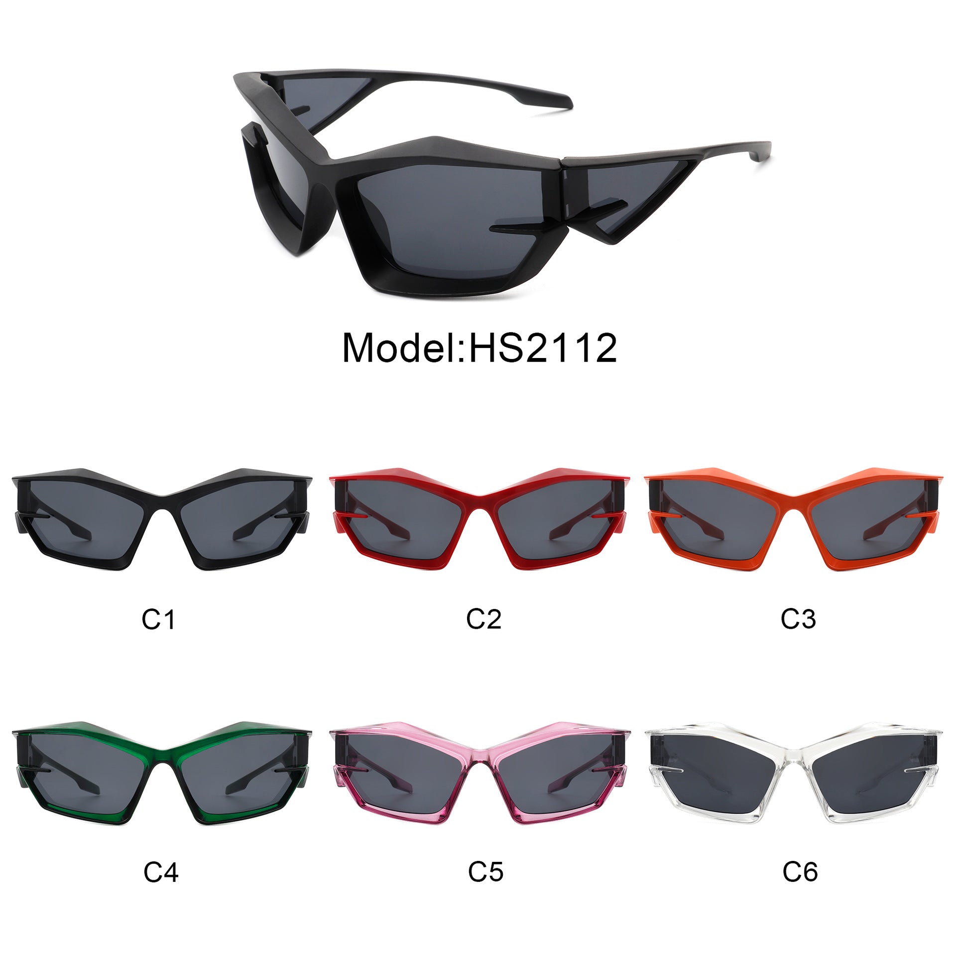 Wholesale PC Tech Cat Eye Sunglasses