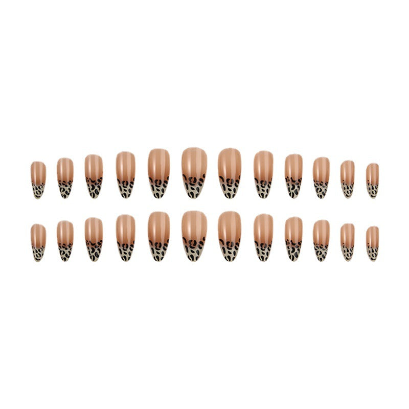 Pegatinas De Uñas De Resina De Leopardo Francés al por mayor