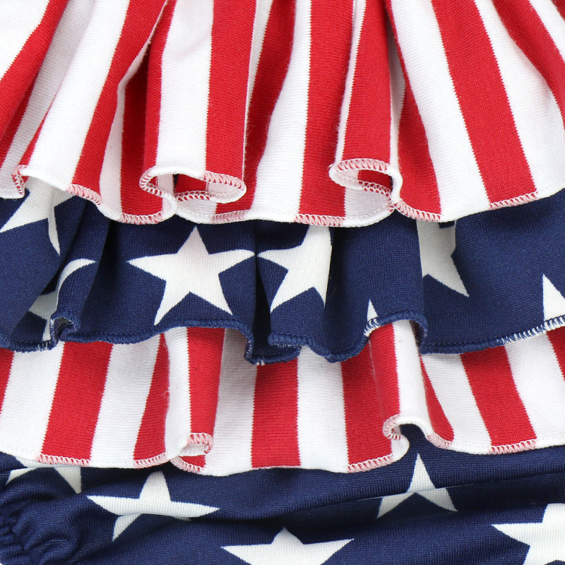 Venta al por mayor 10PCS EE. UU. Día de la Independencia Monos Ropa de bebé de algodón