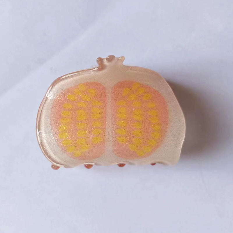 Wholesale 6pcs Acrylic Kids Fruit Rainbow Grab Clips