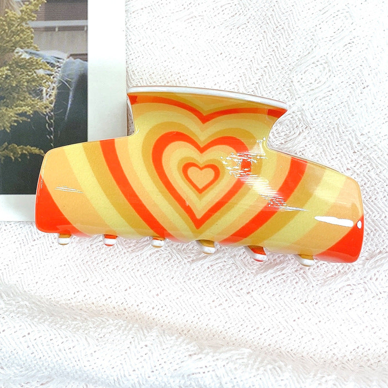 Wholesale Heart Acrylic Hair Clips