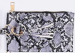 Wholesale PU Leopard Sunflower Coin Purse Wrist Keychain