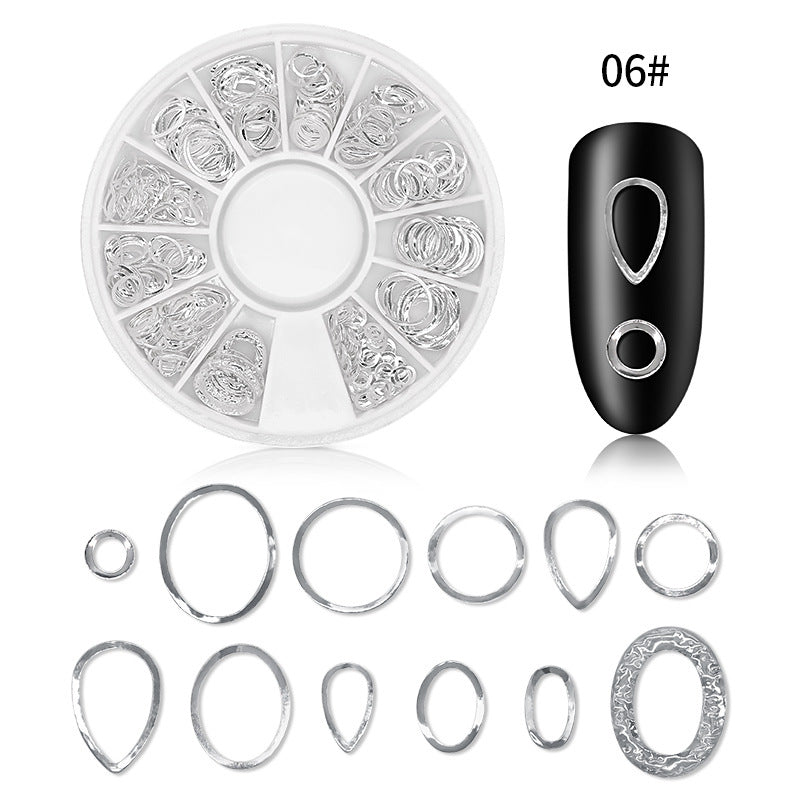 Wholesale Nail Art Rivets Star and Moon Metal Alloy Nail Decoration Hollow Nail Art Diamonds