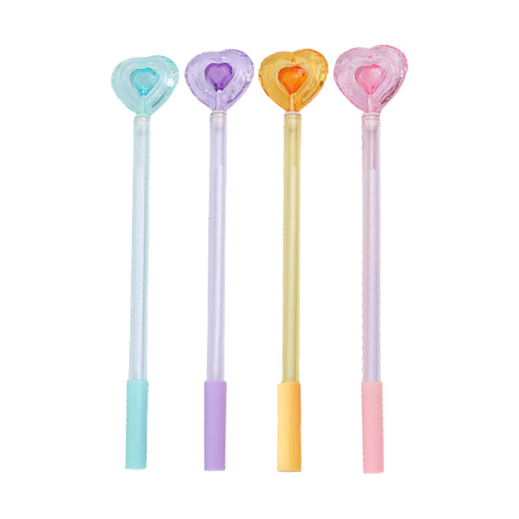 Wholesale Plastic Crystal Heart Ballpoint Pen