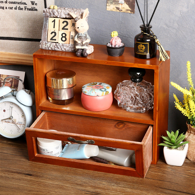 Wholesale Wooden Multi-layer Sundry Organizer with Drawers Cabinet
