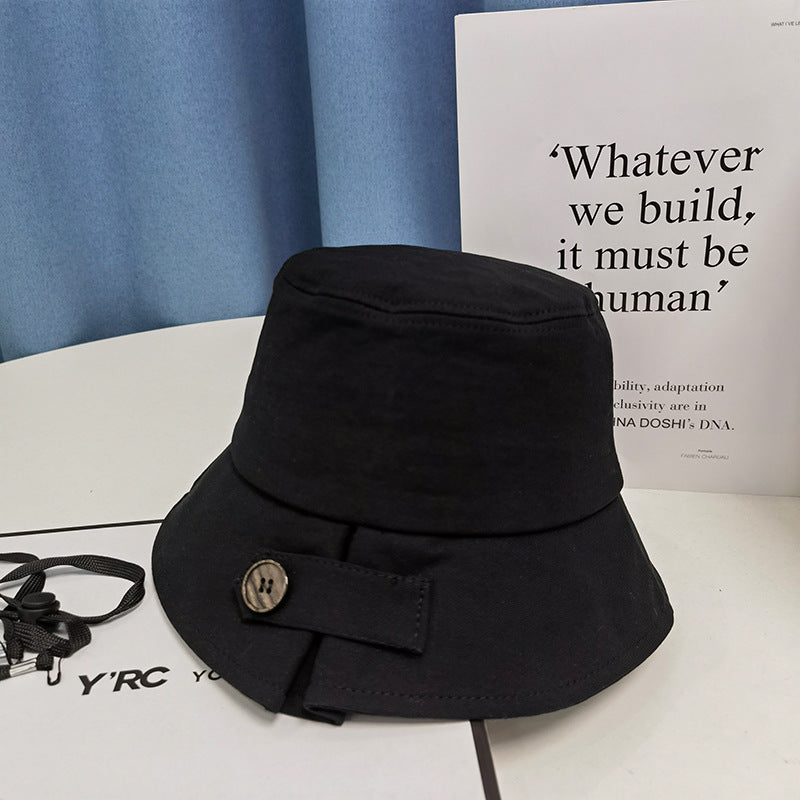 Wholesale Cotton Button Ruffle Bucket Hat