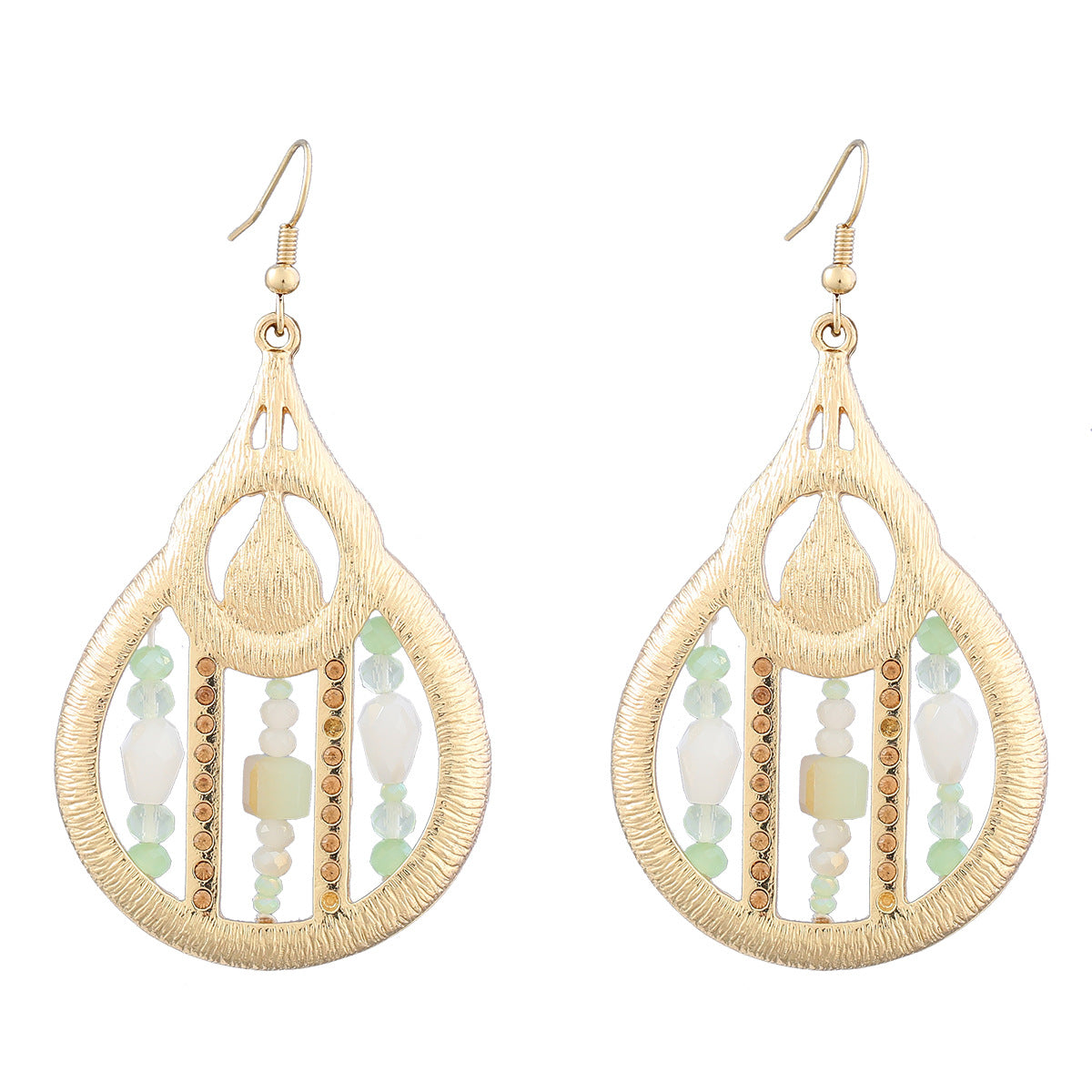 Wholesale Bohemian Drop Diamond Alloy Earrings