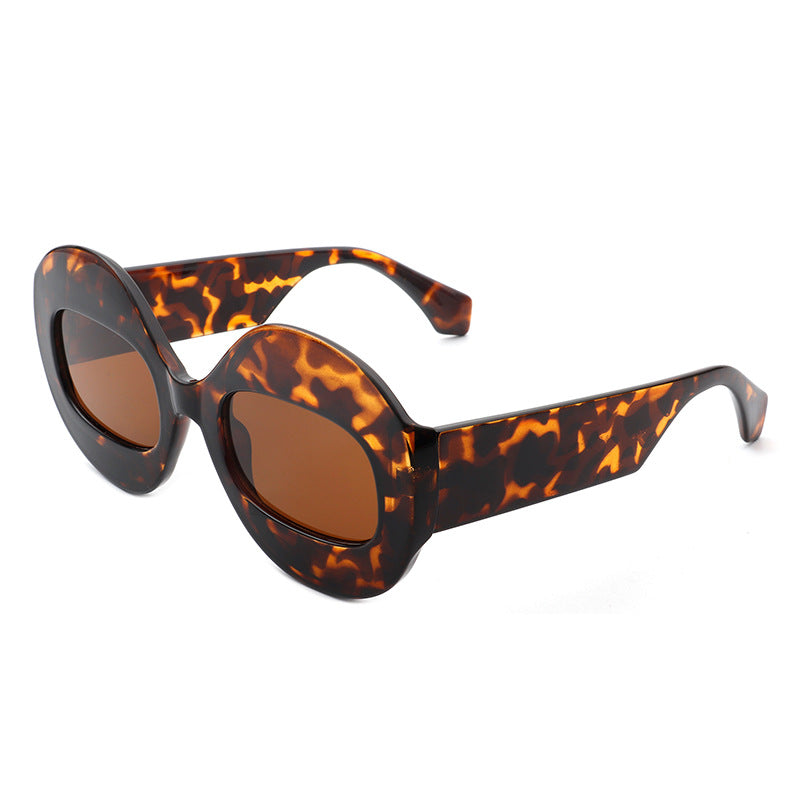 Wholesale Round Frame Contrast Color Sunglasses AC