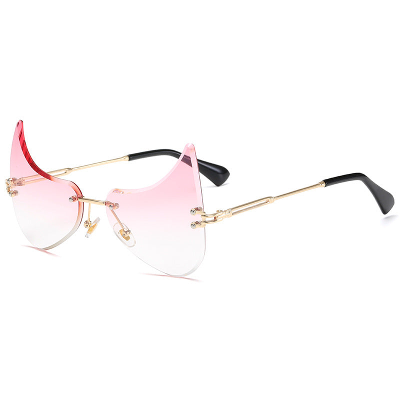 Wholesale Gradient Color Decoration PC Sunglasses