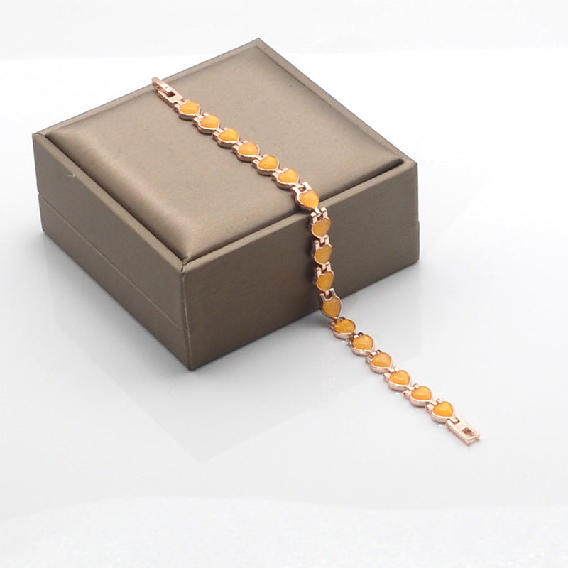 Pulsera De Imán De Corazón De Ópalo Natural al por mayor