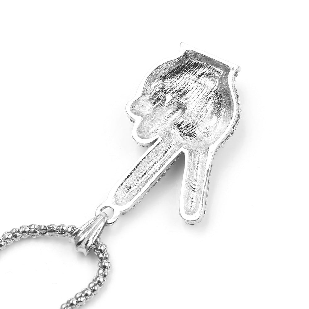 Wholesale Victory Sign Alloy Necklace