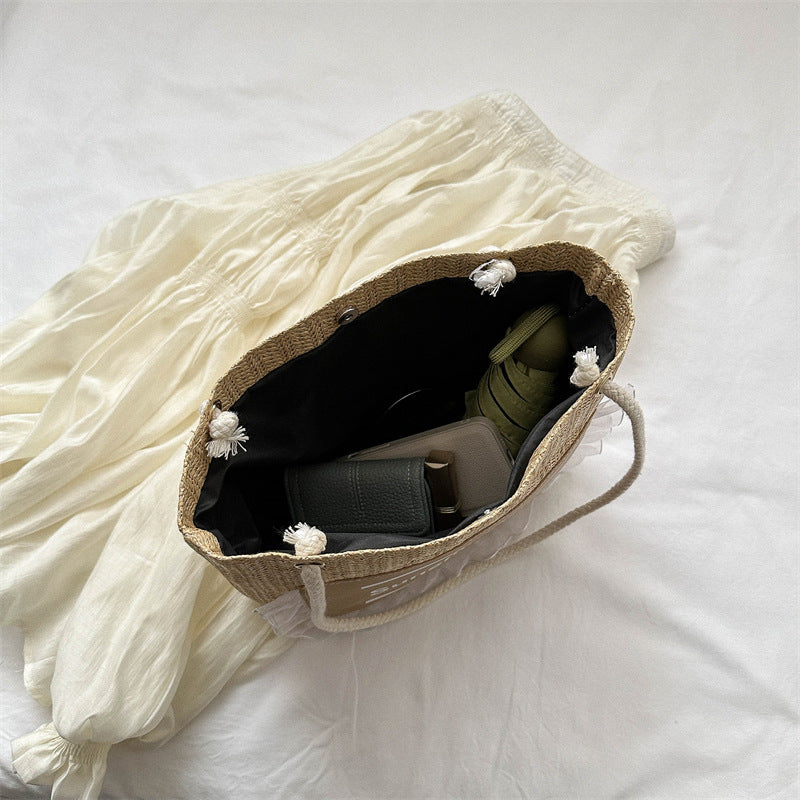 Bolsos de hombro tejidos de paja al por mayor