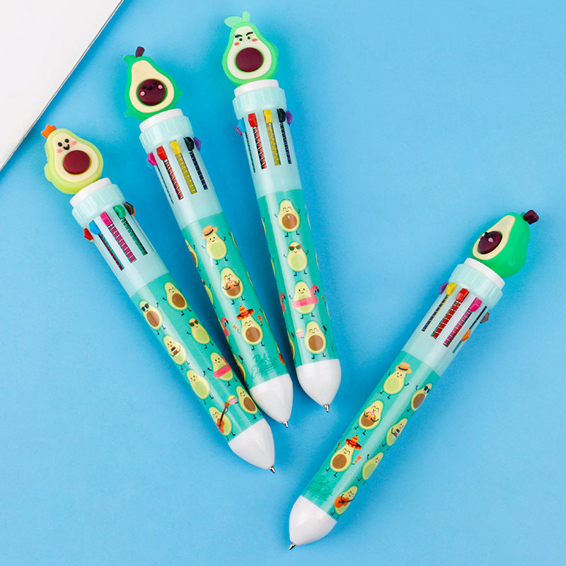 Wholesale Avocado 10 Colors Plastic Ballpoint Pen