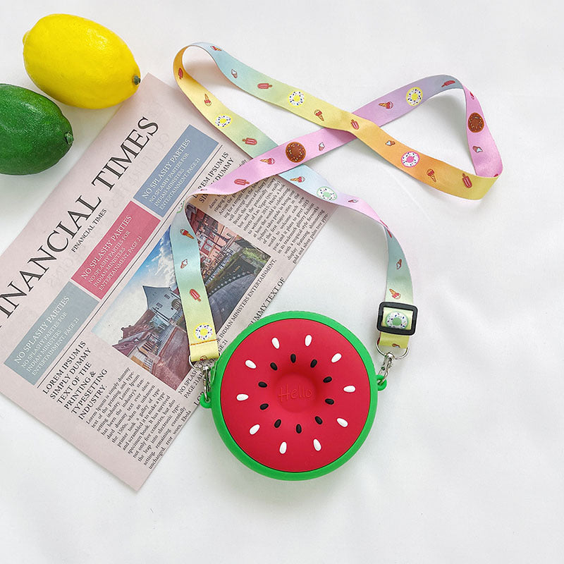 Wholesale Silicone Cute Watermelon Kids Shoulder Bag