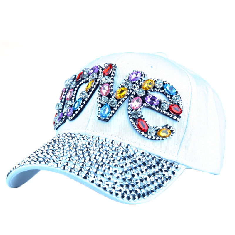 Wholesale Acrylic Diamond Letter LOVE Baseball Cap