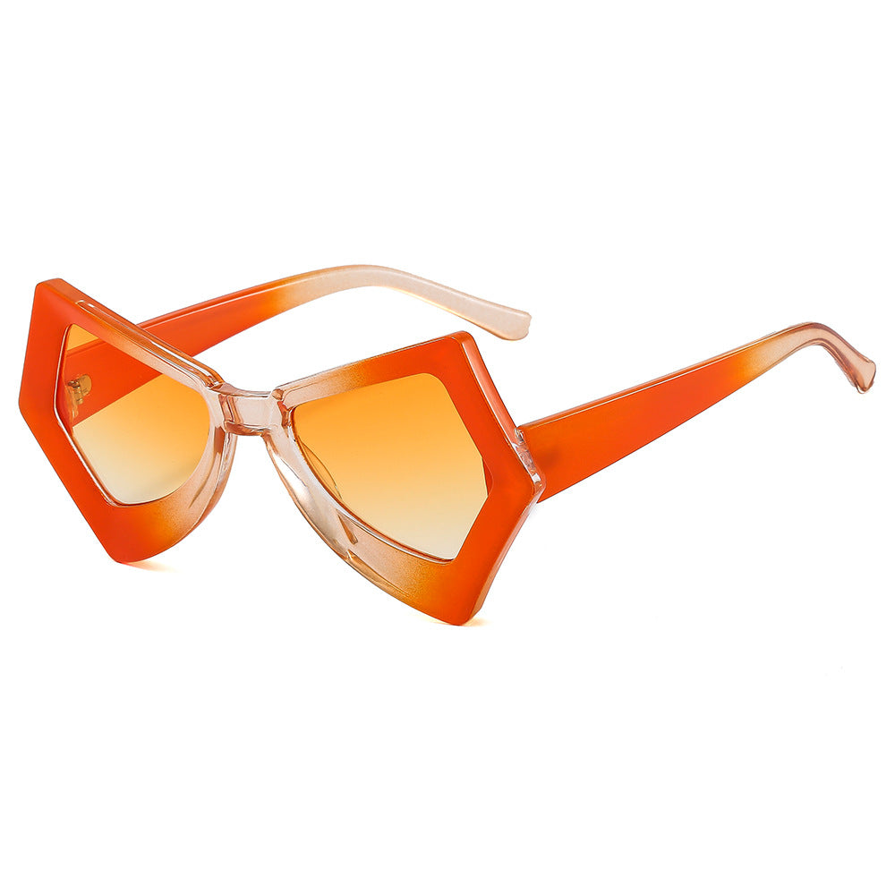 Venta al por mayor, PC, marco grande, mariposa, ojo de gato, gafas de sol para mujer