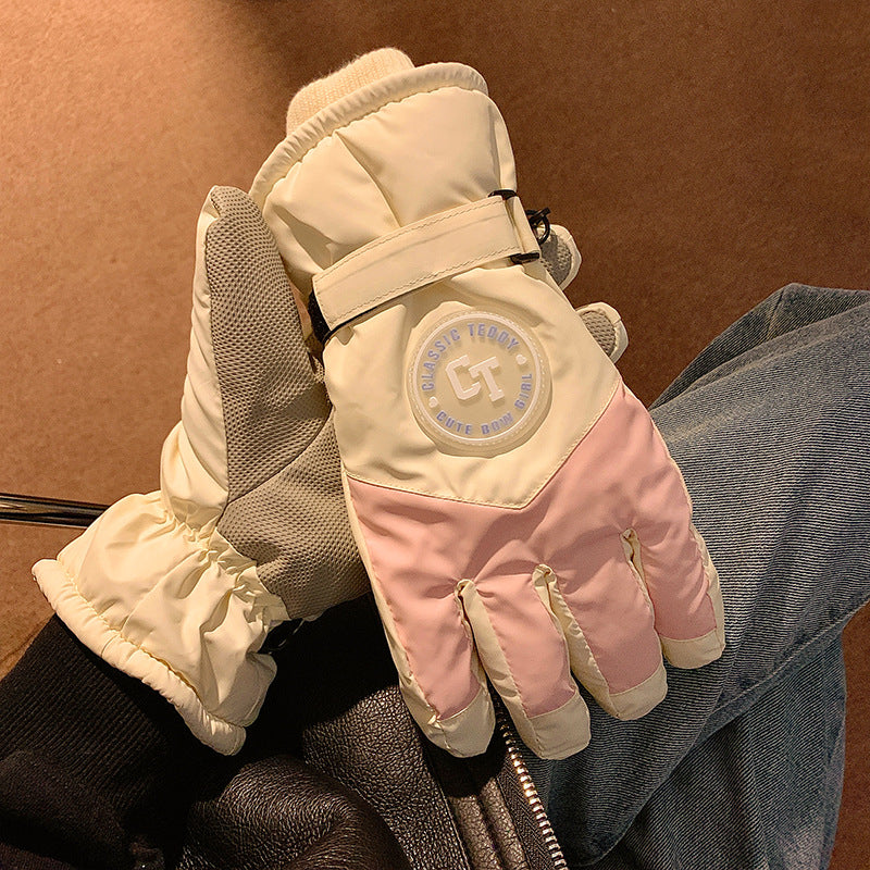 Wholesale Plush and Thickened Cycling and Skiing Touch Screen Gloves