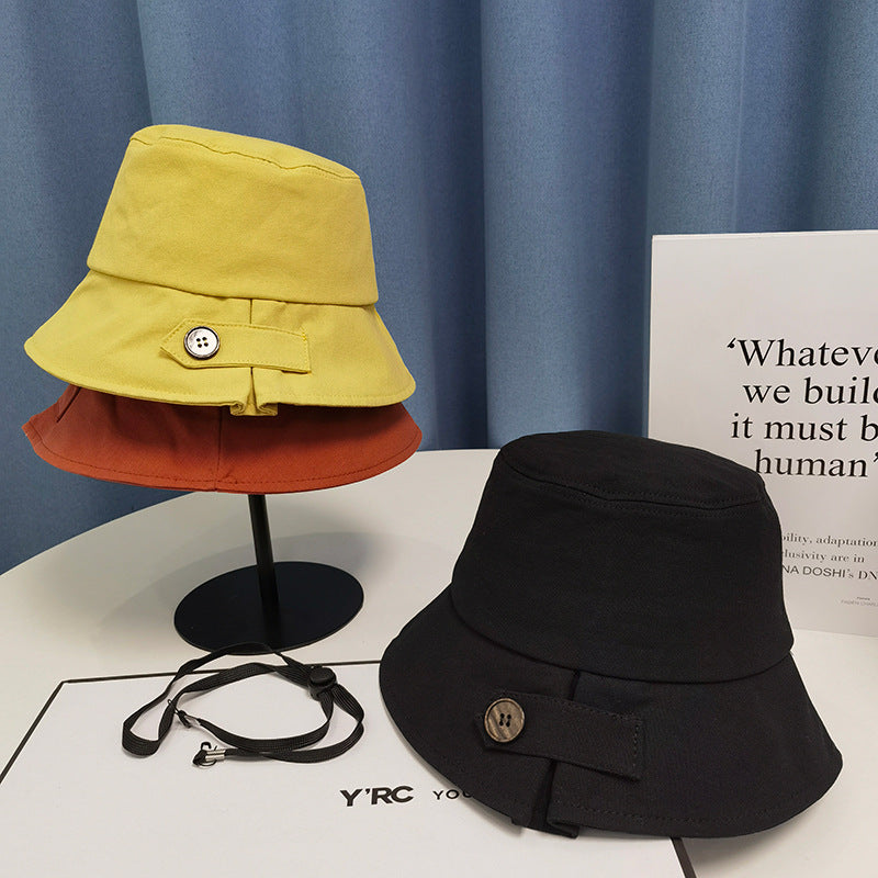 Wholesale Cotton Button Ruffle Bucket Hat