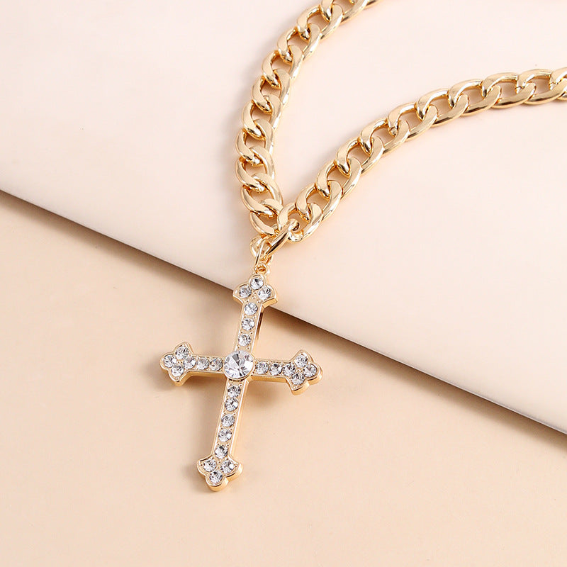 Wholesale Zinc Alloy Cross Pendant Necklace