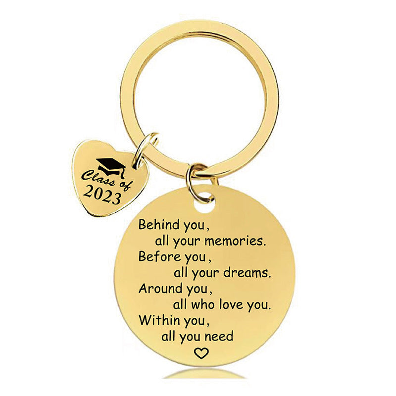 Wholesale Father's Day Graduation Season Gift Lettering Metal Keychain
