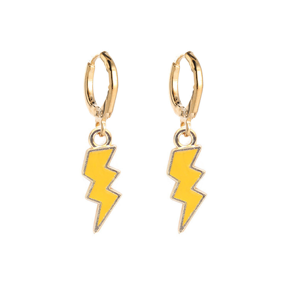 Wholesale Color Lightning Alloy Earrings