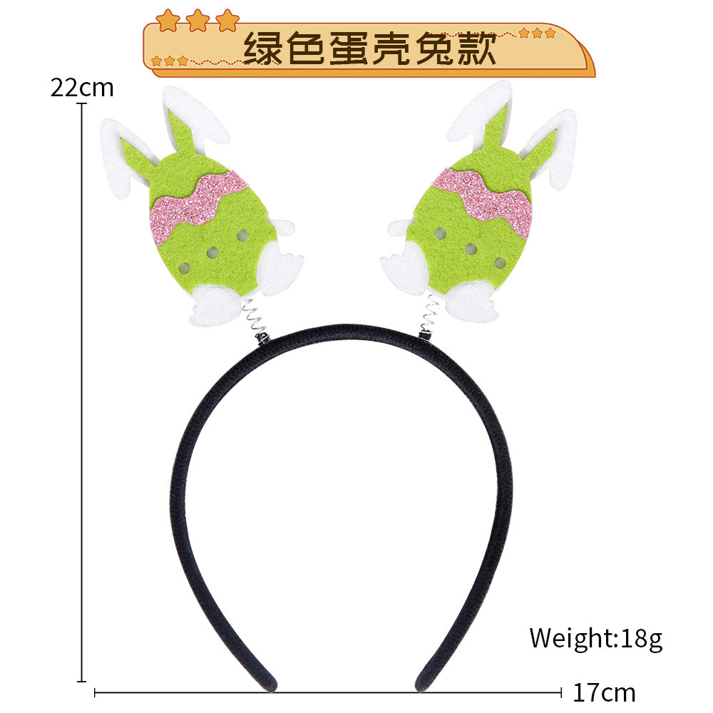 Diadema plástica al por mayor de los niños del conejito del huevo de la historieta de la decoración de Pascua
