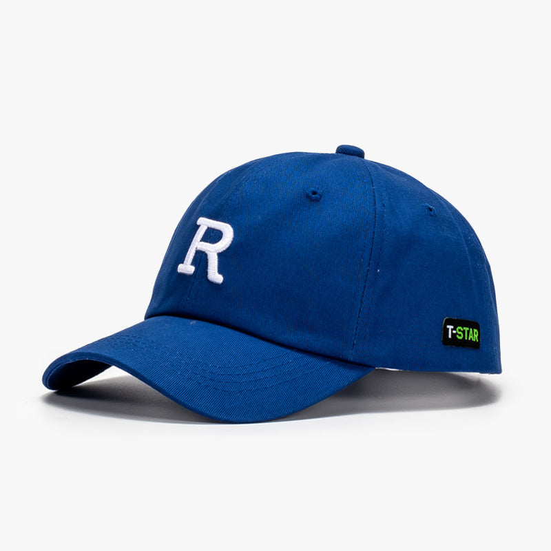 Wholesale R Logo Letter Embroidery Cotton Peaked Cap