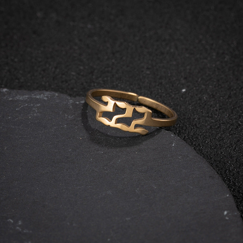 Wholesale Digital Stainless Steel Adjustable Rings