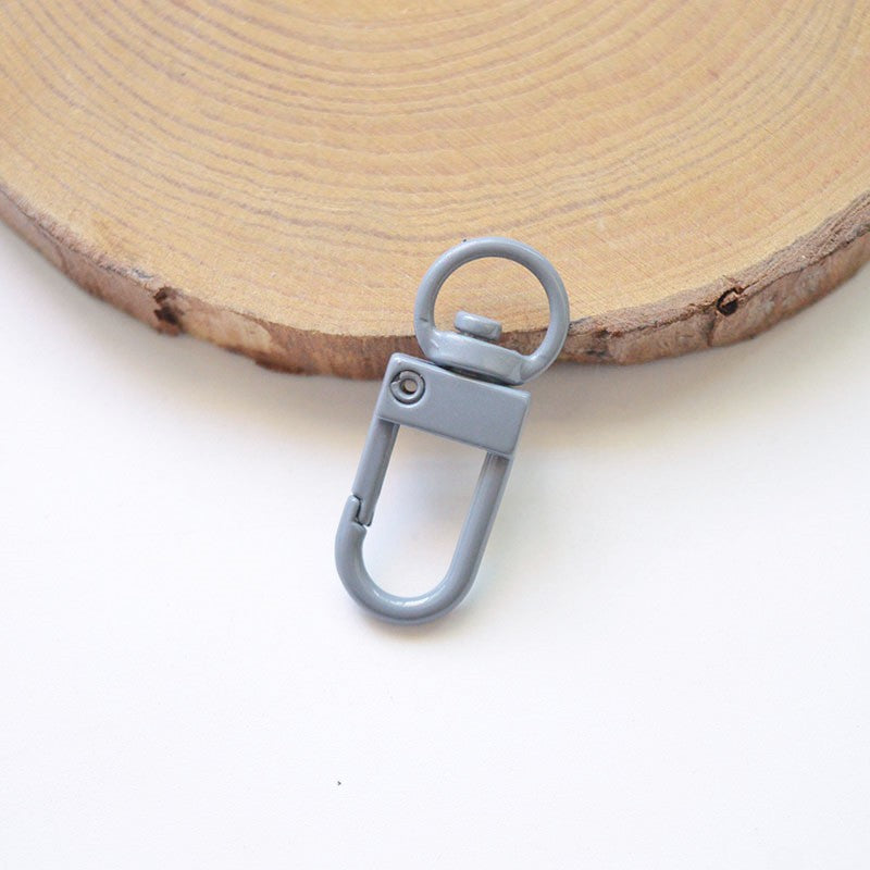Wholesale 10pcs Painted Color Door Buckle Rotating Spring Zinc Alloy Hanging Buckle Keychain DIY Accessories