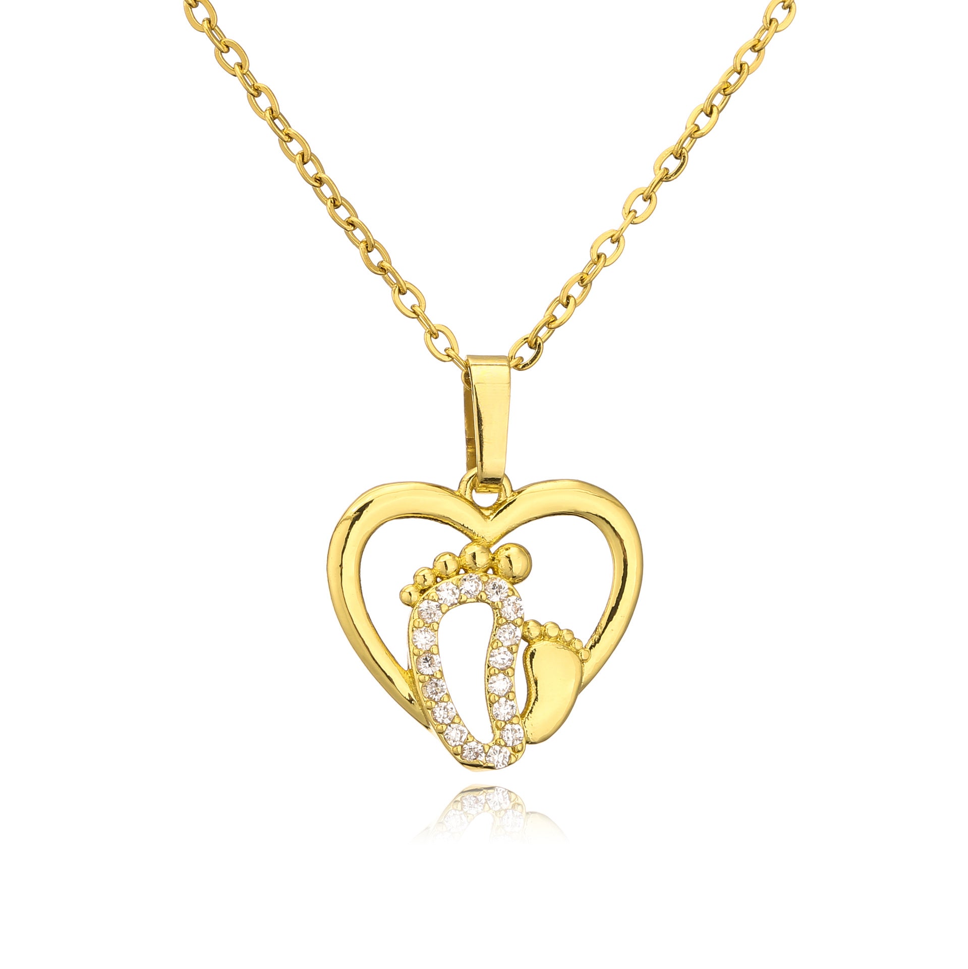 Wholesale Mother's Day Gift Copper 18K Gold Plated Zircon MAMA Necklace