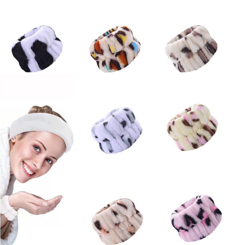 Wholesale Plush Leopard Fabric Headband
