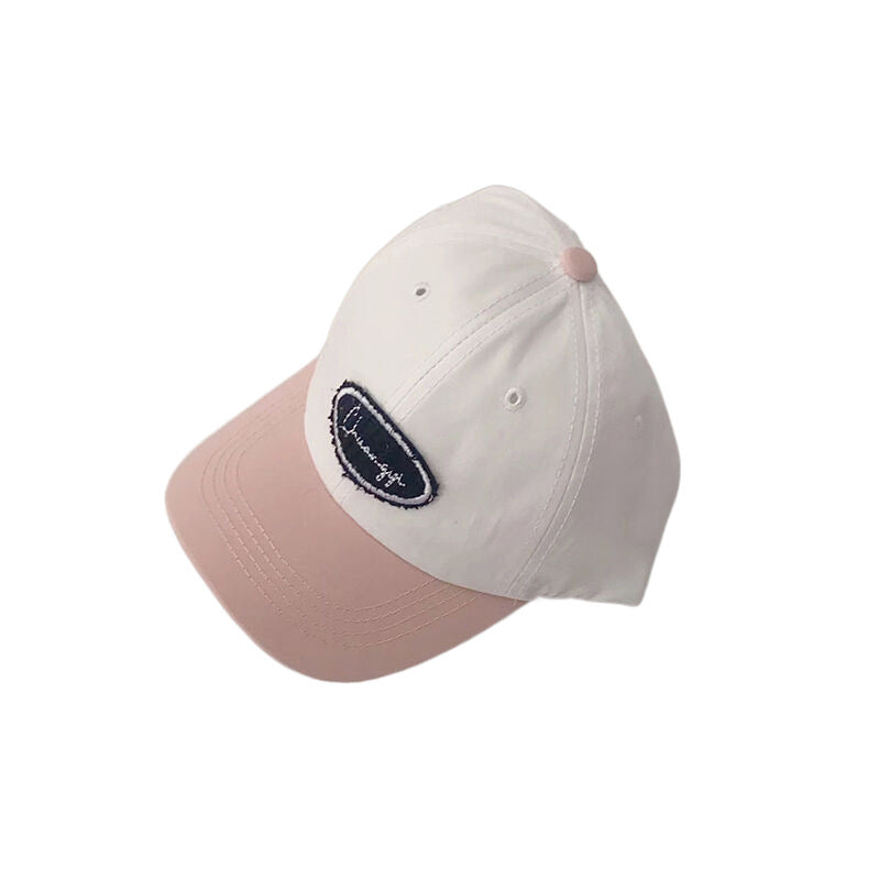 Wholesale Children's Contrasting Color Alphabet Small Label Pure Cotton Baseball Cap