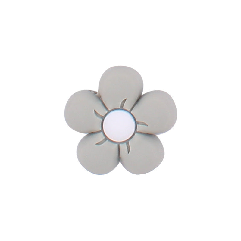 Wholesale 3pcs 23MM Flower Silicone Beads