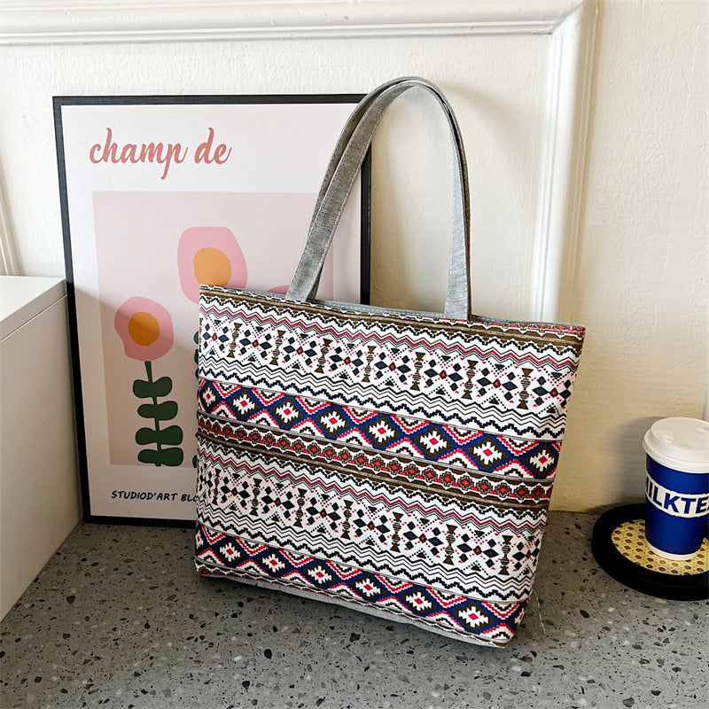 Venta al por mayor Bolso de lona portátil impreso