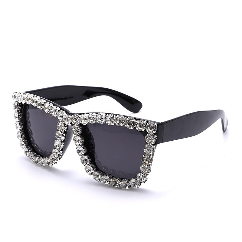 Wholesale Box Integrated Handmade Diamond Inlaid PC Sunglasses