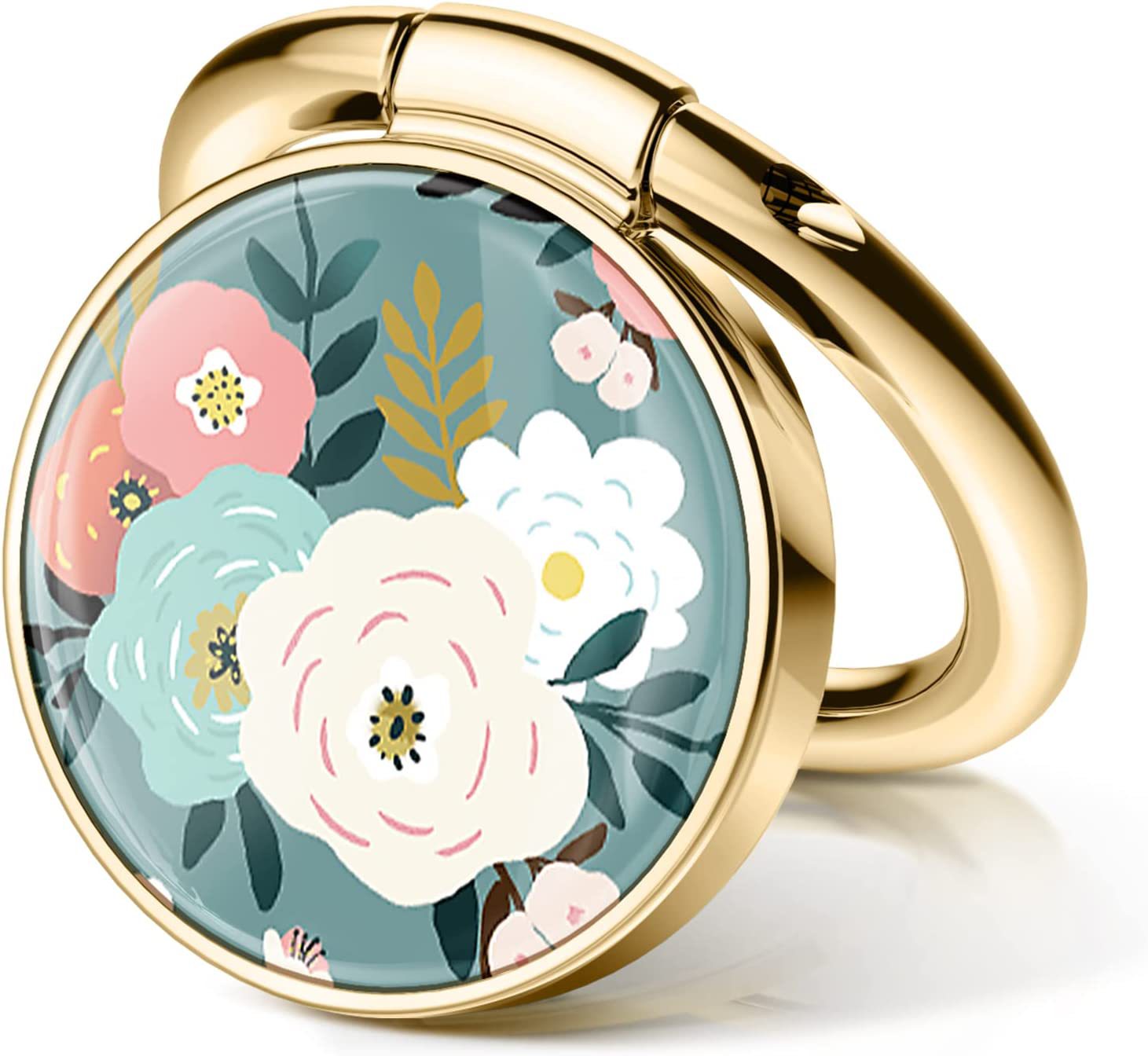 Soporte de teléfono móvil de flor pequeña con hebilla de anillo de metal al por mayor