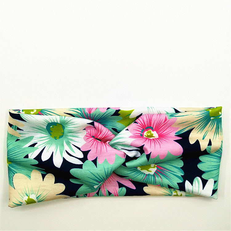 Venta al por mayor Diadema De Algodón Con Estampado De Seda De Leche