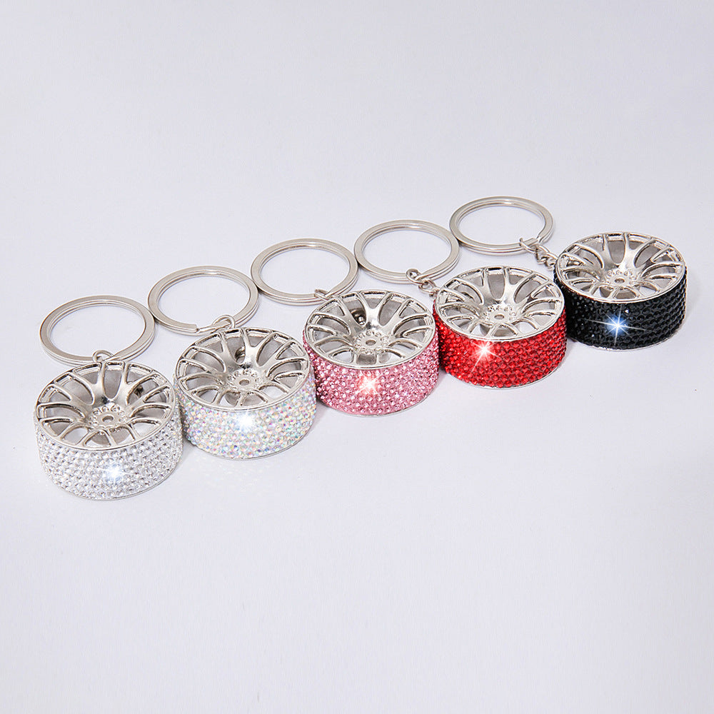 Wholesale Zinc Alloy Diamond Wheel Key Chain