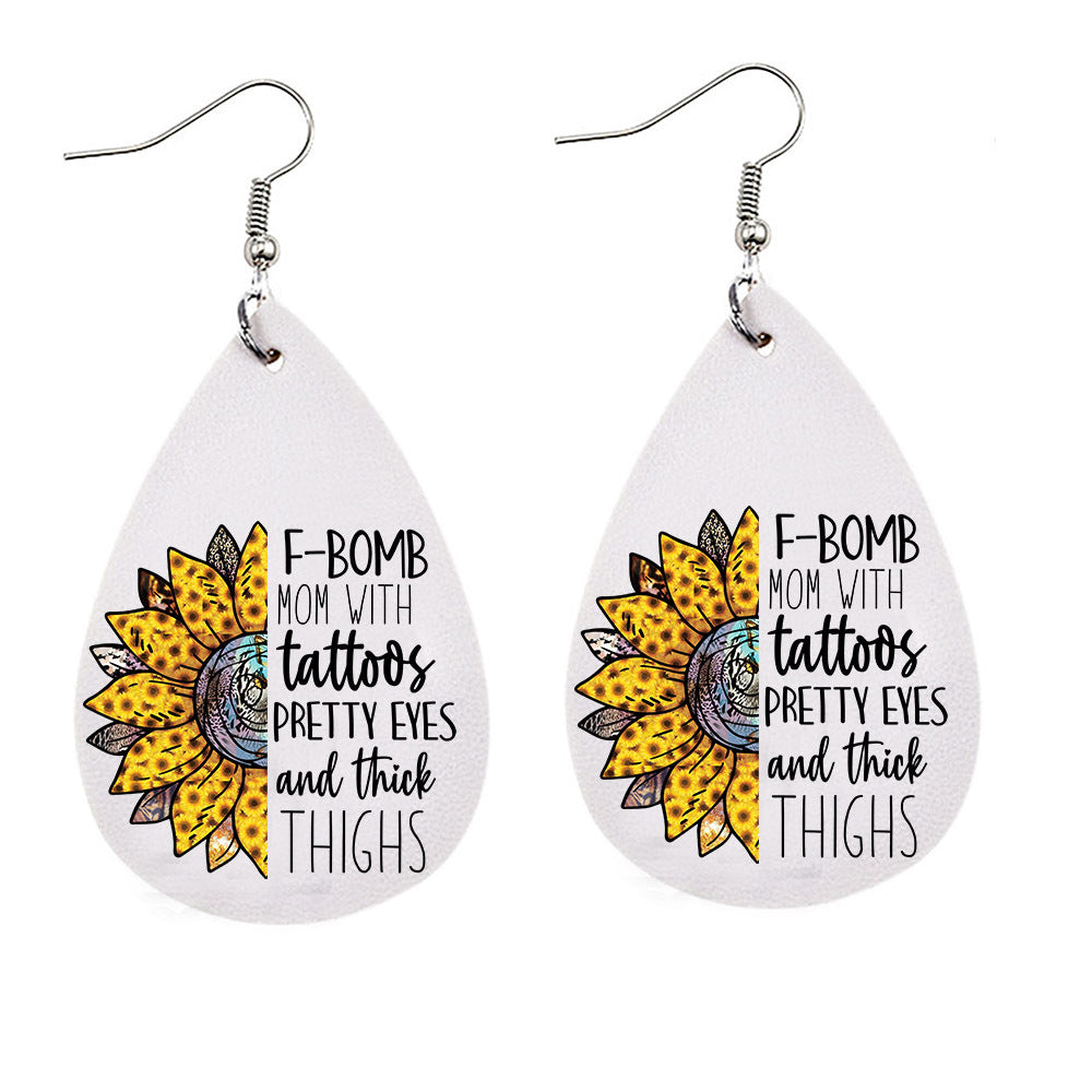 Pendientes De Cuero De Leopardo Para El Día De La Madre al por mayor