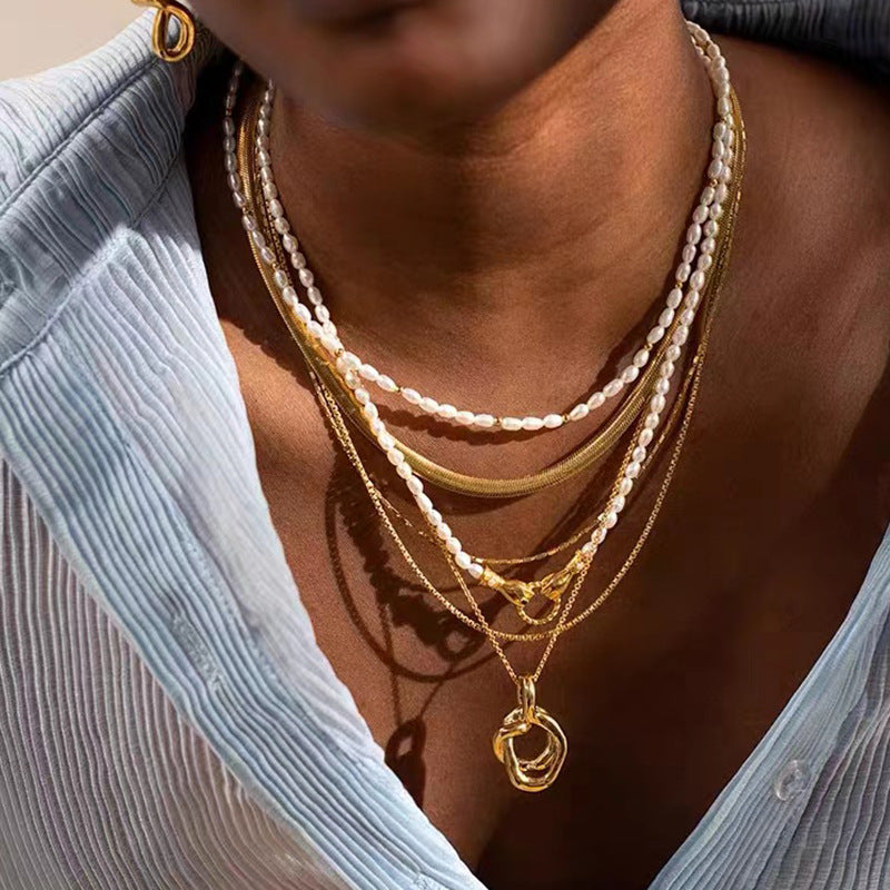 Wholesale Pearl Gold Plated Necklaces