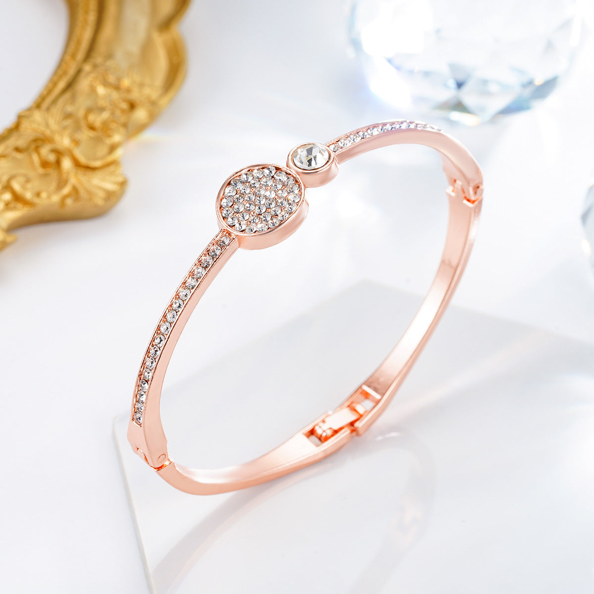Wholesale Diamond - Encrusted Alloy Bracelet
