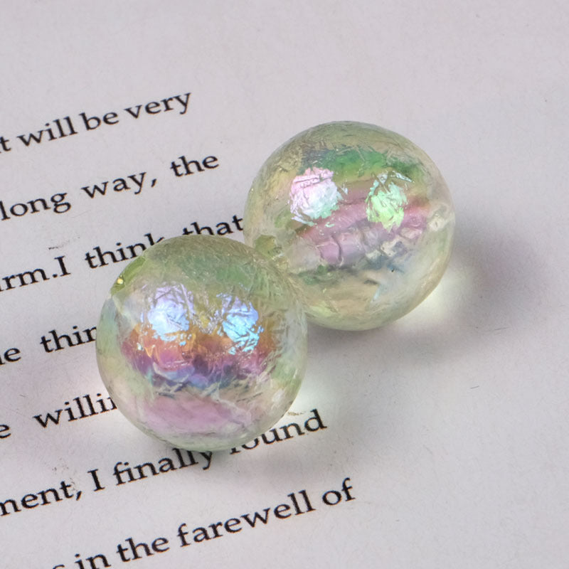 Venta al por mayor, 100 Uds., cuentas acrílicas coloridas de glaciar, 16mm