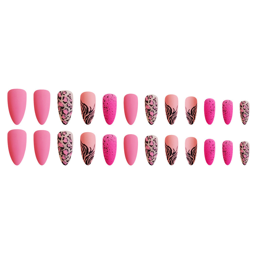Wholesale Peach Pink Leopard Print Nail Patches