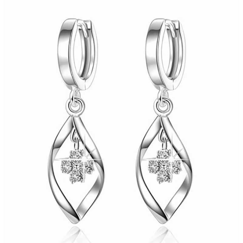 Wholesale Statemente Green Turquoise Metal Earrings