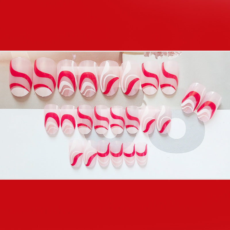 Línea de plástico de plástico y blanco al por mayor con manicura