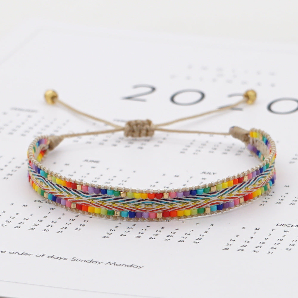 Venta al por mayor de joyas Bohemian Rainbow Miyuki Beads Bracelet